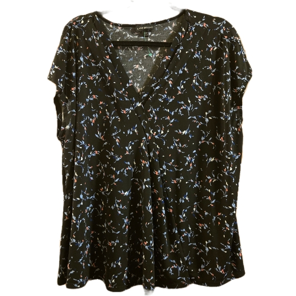 Lane Bryant Black Floral Blouse - Picture 1 of 4